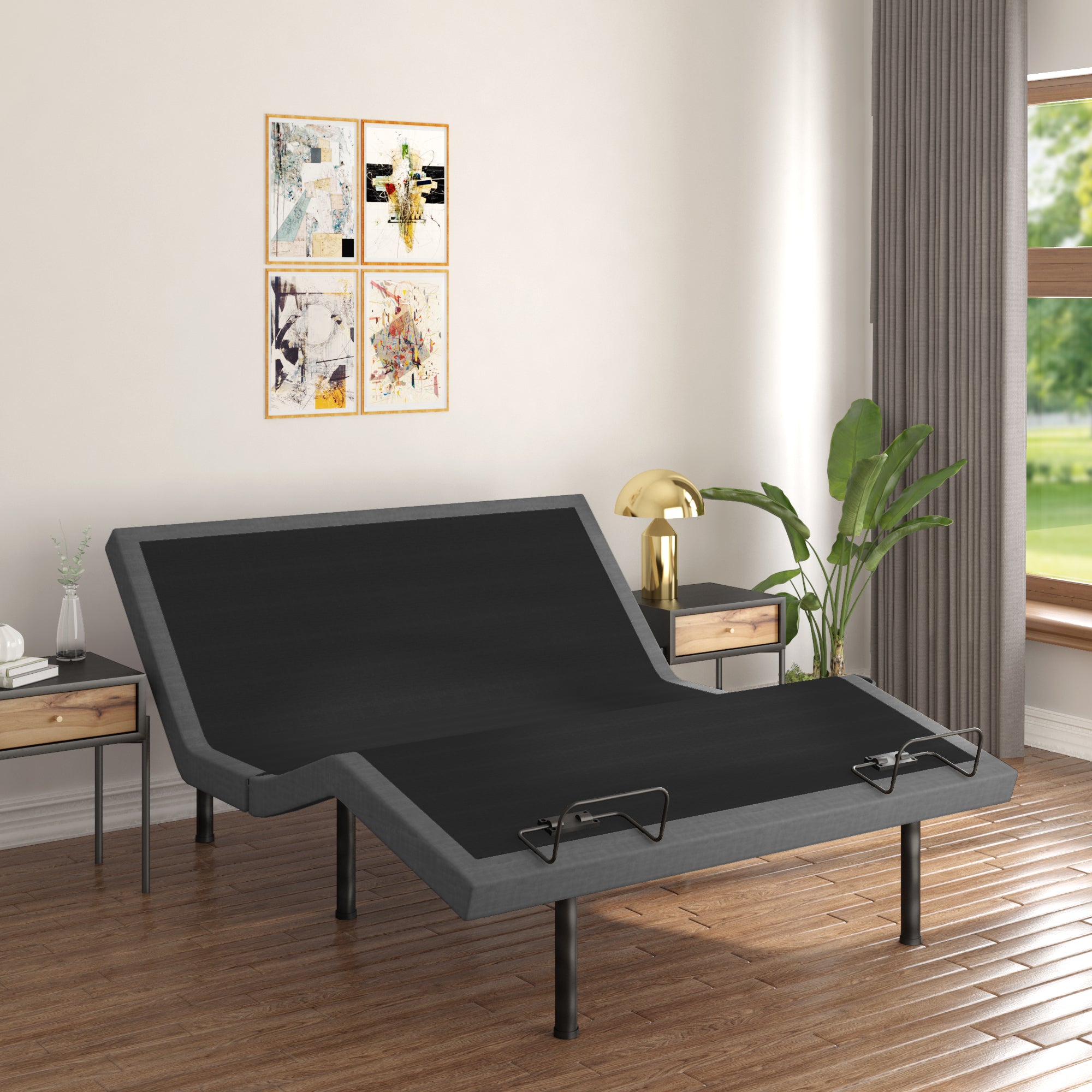 Adjustable Bed Base | Queen Size | Black - Castle Beds