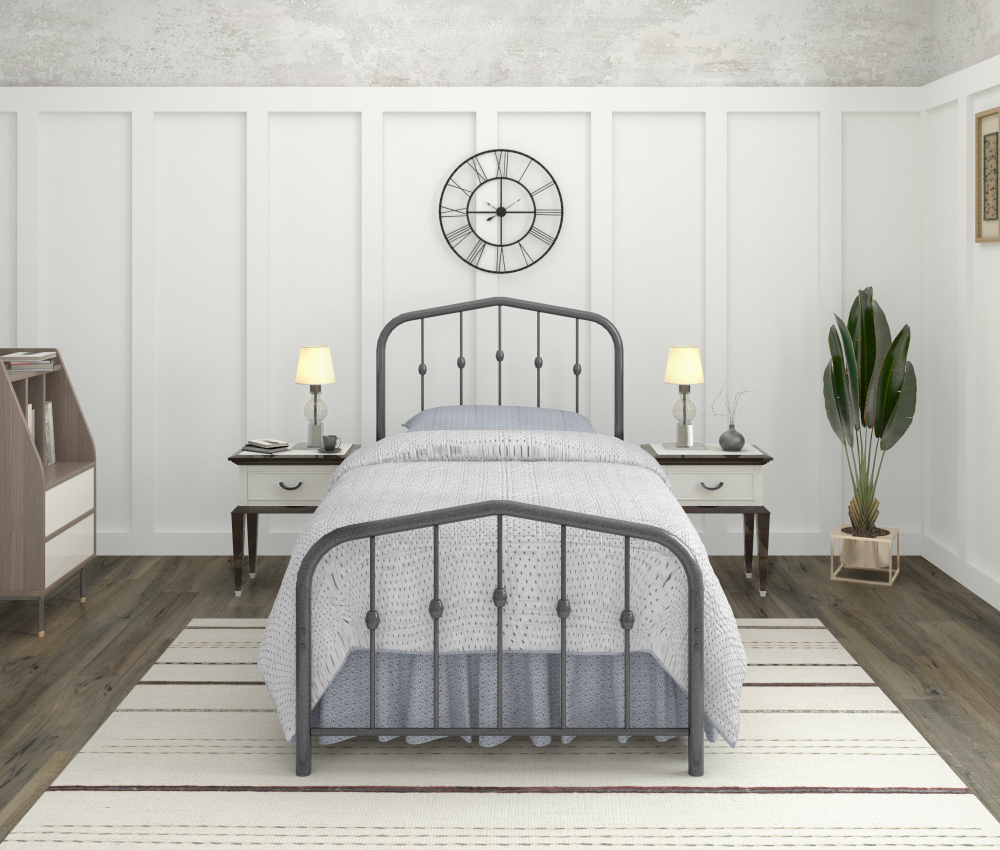 Washington Bed - Charcoal Grey - Ambee21