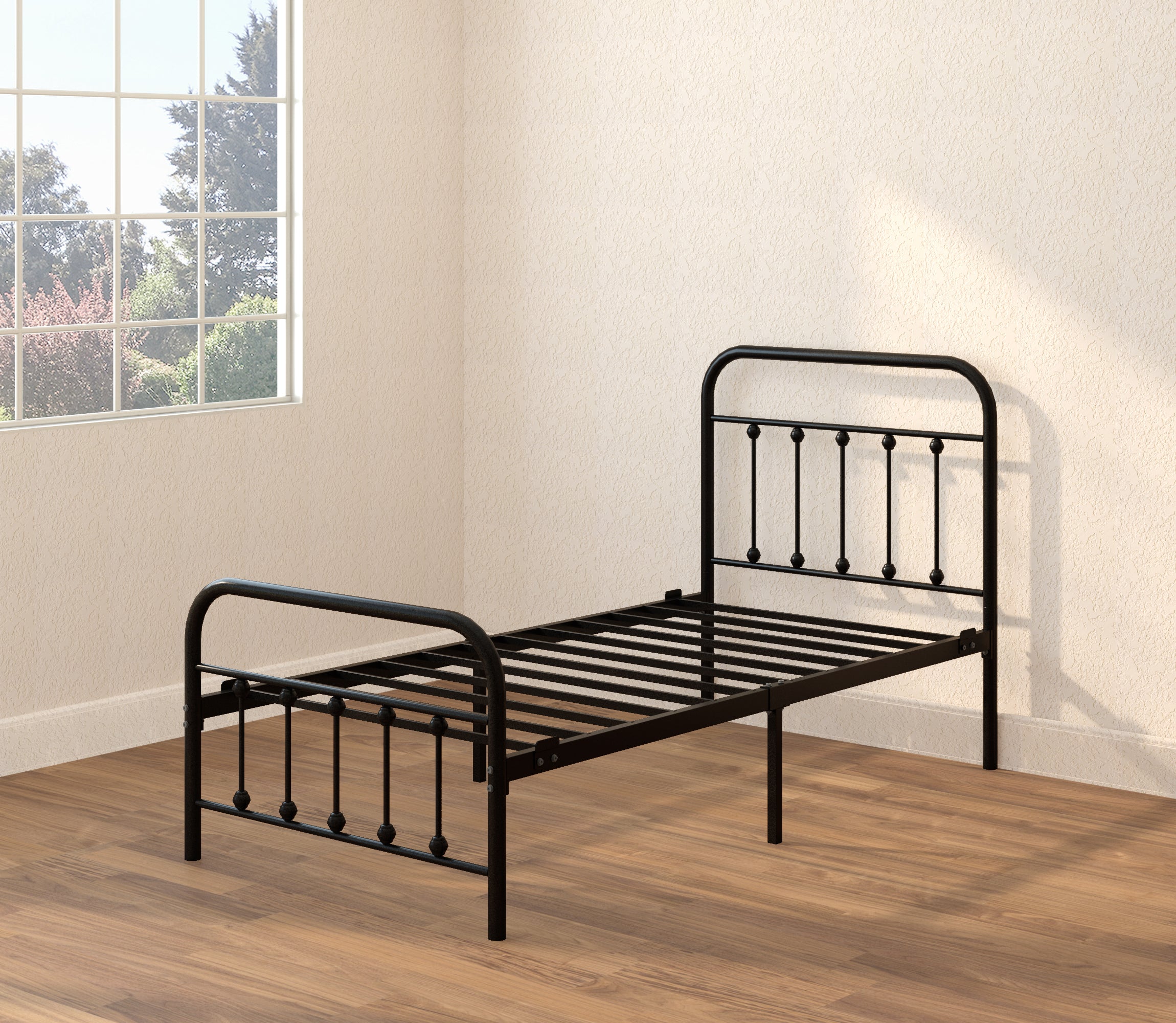 Vintage Bed Frame - Black - Ambee21