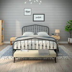 Taj Mahal Metal Bed frame- Charcoal Grey - Ambee21