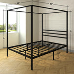 Canopy Bed - Black - Ambee21